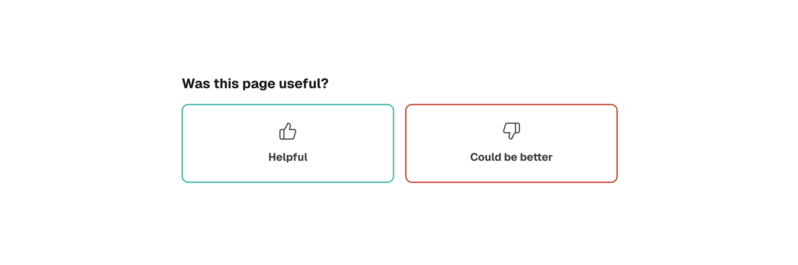 Was this page helpful feedback widget with Forminit